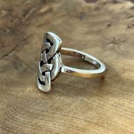 Kilberry Celtic Knotwork Dress Ring in Sterling Silver