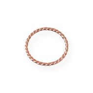 Rose Gold Twist Ring - Narrow 9ct Gold Ring
