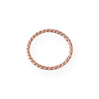 9ct Rose Gold Twist Ring - Narrow 9ct Gold Ring