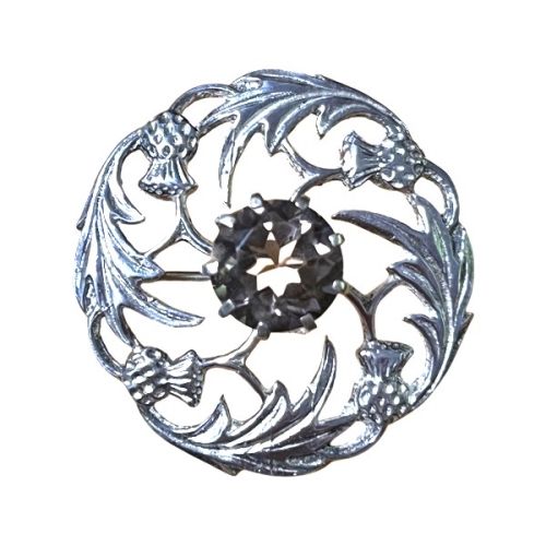 Silver Thistle Brooch