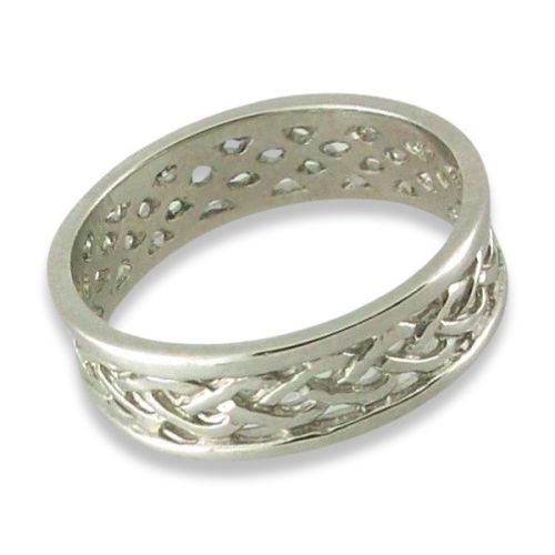 Celtic Platinum Wedding Ring - Staffa