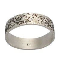 Celtic Design Silver Wedding Ring