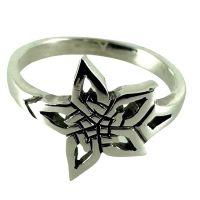 Silver Celtic Star Dress Ring