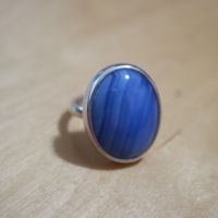 Statement Ring set with gorgeous blue agate
