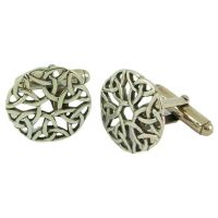 Hebridean Silver Celtic Knotwork Cufflinks - Lingeigh