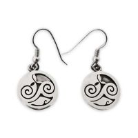 Silver Celtic Drop Earrings - Mini Mhorain
