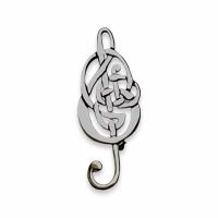 Sterling Silver Celtic Treble Clef Brooch
