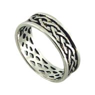 Silver Celtic Design Ring  - Staffa 