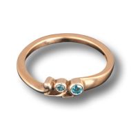 Tay Gold Ring set with Blue Topaz
