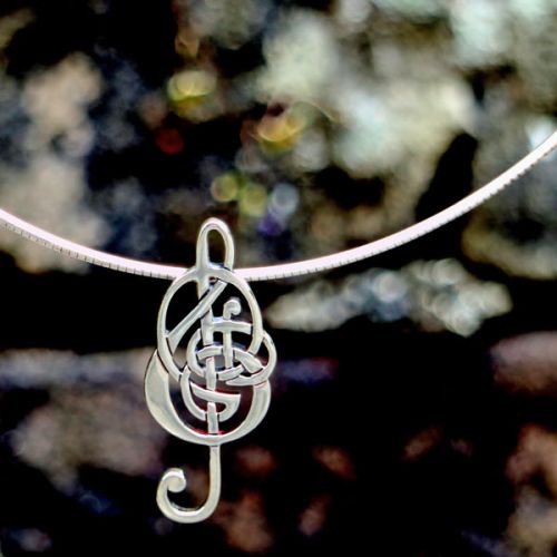 Celtic Treble Clef Necklace