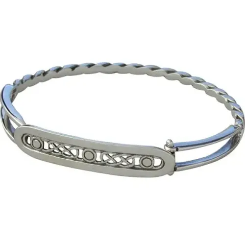 Silver Celtic Bangle - Fada