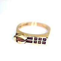 Ladies 9ct Gold Mackintosh Ring - Size O