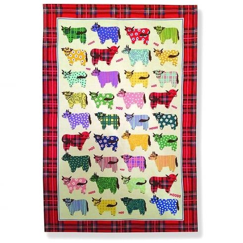 Highland Cow Tea Towel  - Cotton