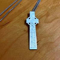 Silver Celtic Cross Pendant with Chain
