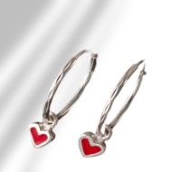 Sterling Silver Little Kisses Earrings - Peerie Smoorikins Hoops