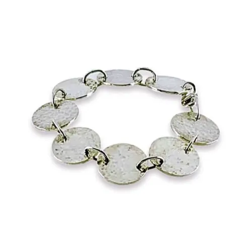 Solid Silver Disc Bracelet
