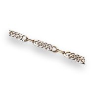 Celtic Silver and Gold Link Bracelet - Mithril Jewellery