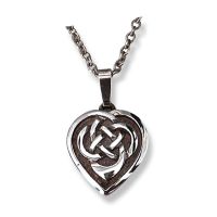 Silver Celtic Heart Necklace - Mithril Jewellery