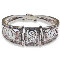 Zoomorphic Celtic Bangle in Sterling Silver - Strontian