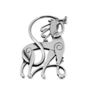 Silver Celtic Horse Brooch - Epona