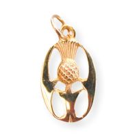 Celtic Gold  Thistle Charm