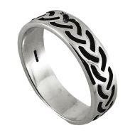 Silver Celtic Design Wedding Ring - Strath