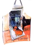 Canine Cleaning Services Dog PVC Apron by Alex Clark Art