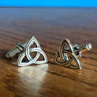 Silver Celtic Cufflinks - Trinity Knot - Fuday