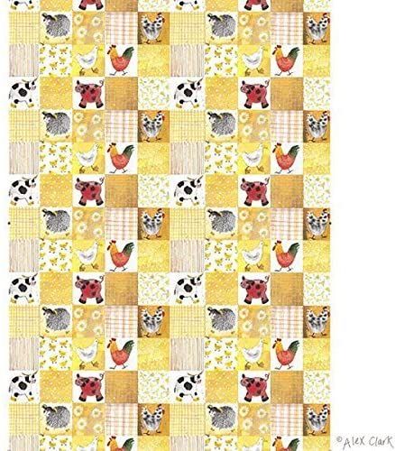 Checkerboard Farm Tea Towel 