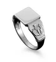 Traditional Thistle Signet Ring - Shetland Jewellery